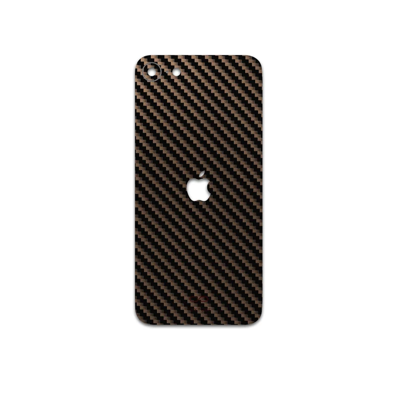 برچسب پوششی ماهوت مدل Glossy-Brown-Fiber مناسب برای گوشی موبایل اپل iPhone SE 2022