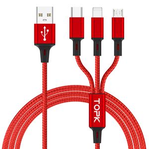 نقد و بررسی کابل تبدیل USB به لایتنینگ/USB-C/microUSB تاپکی مدل AN-20 طول 1 متر توسط خریداران