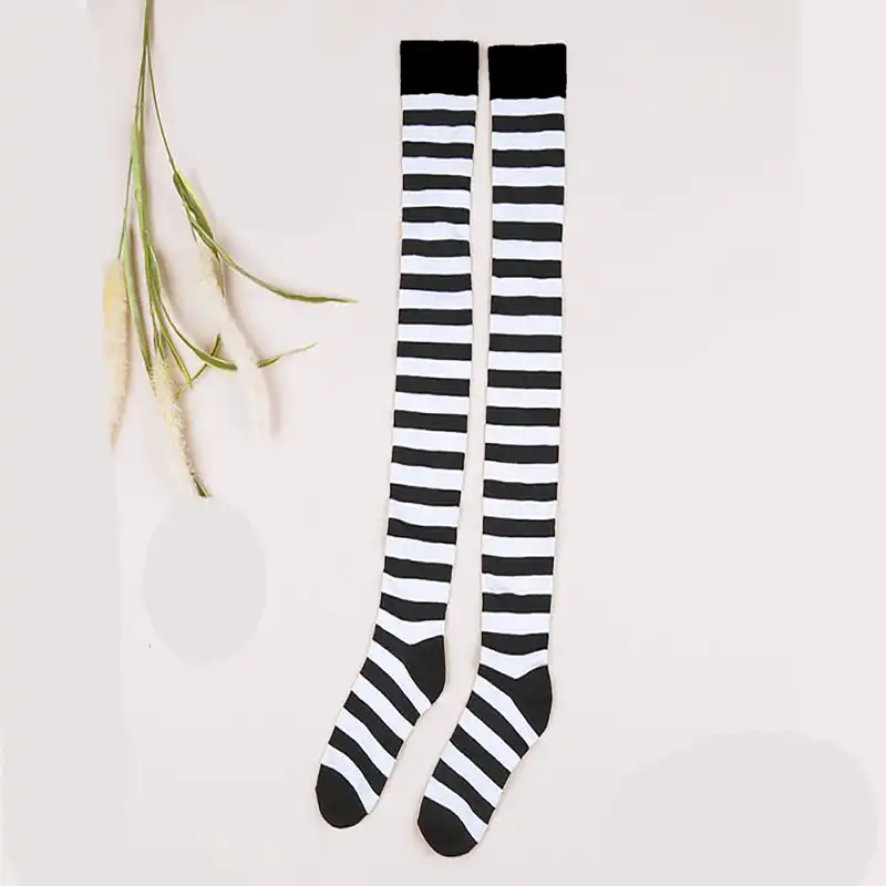 جوراب ساق بلند زنانه مدل راه راه مستر 2022