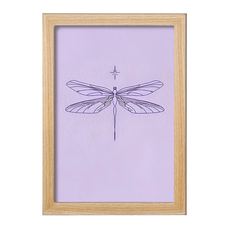 تابلو خندالو مدل سنجاقک بنفش کد F3731