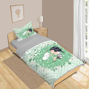 سرویس روتختی 1 نفر 5 تکه نوپه هوم مدل گربه T6269