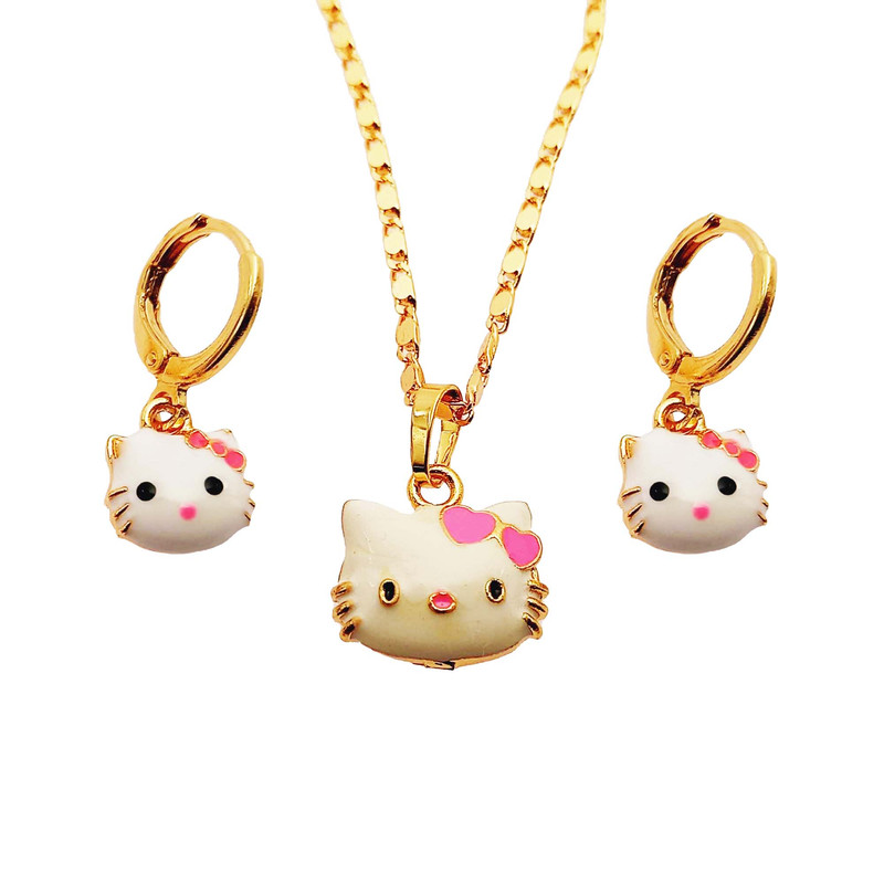 نیم ست دخترانه طرح گربه مدل 346NSD نیم ست دخترانه طرح گربه مدل 346NSD