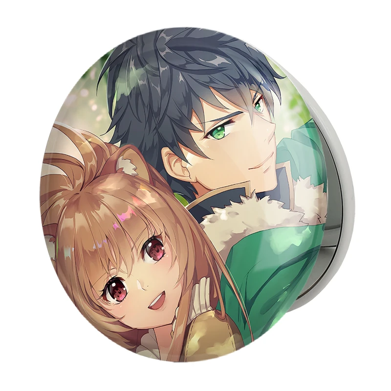 آینه جیبی خندالو طرح رافتالیا و نائوفومی انیمه ظهور قهرمان سپر مدل تاشو کد 15972 