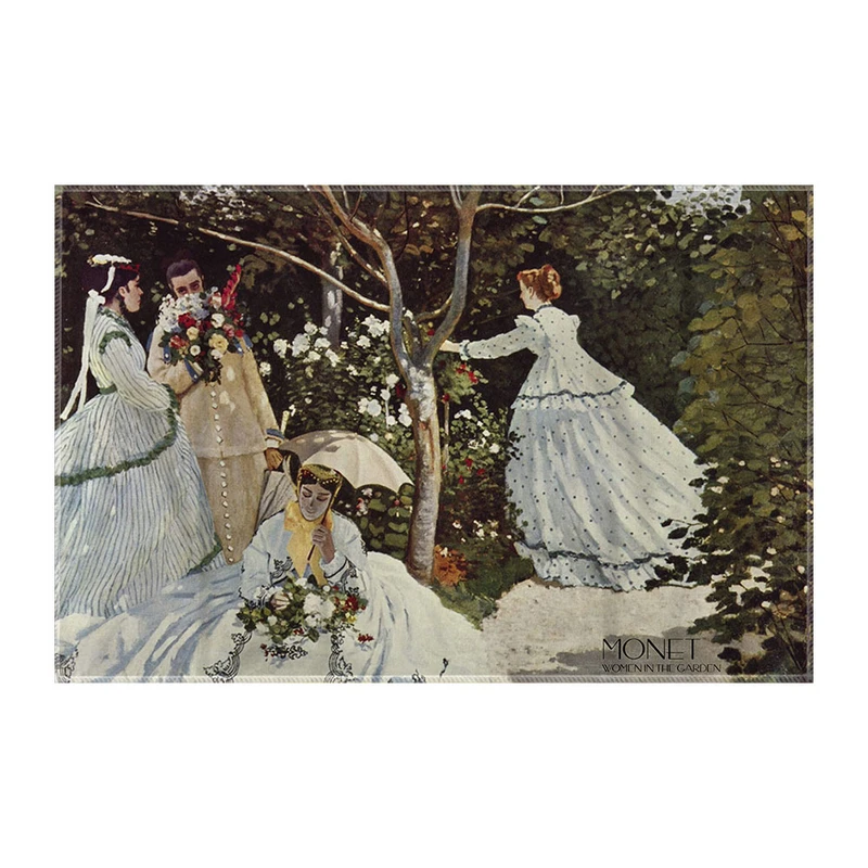 کاغذ کادو ترمه طراحان ایده مدل زنی در باغ از مونه کد art0183 سایز 57x37 سانتی متر