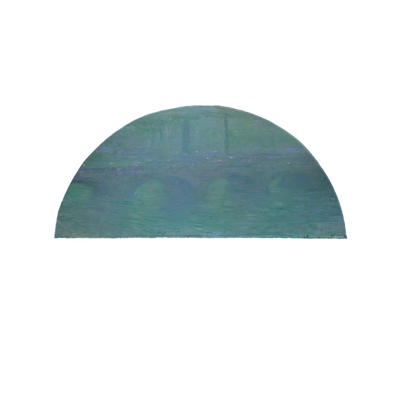پادری مدل نیم دایره طرح ابر و بادی کد 9076 سایز 90×45 سانتی متر
