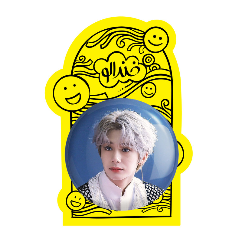 آینه جیبی خندالو طرح هیونگ وون گروه مانستا اکس MONSTA X مدل تاشو کد 21176