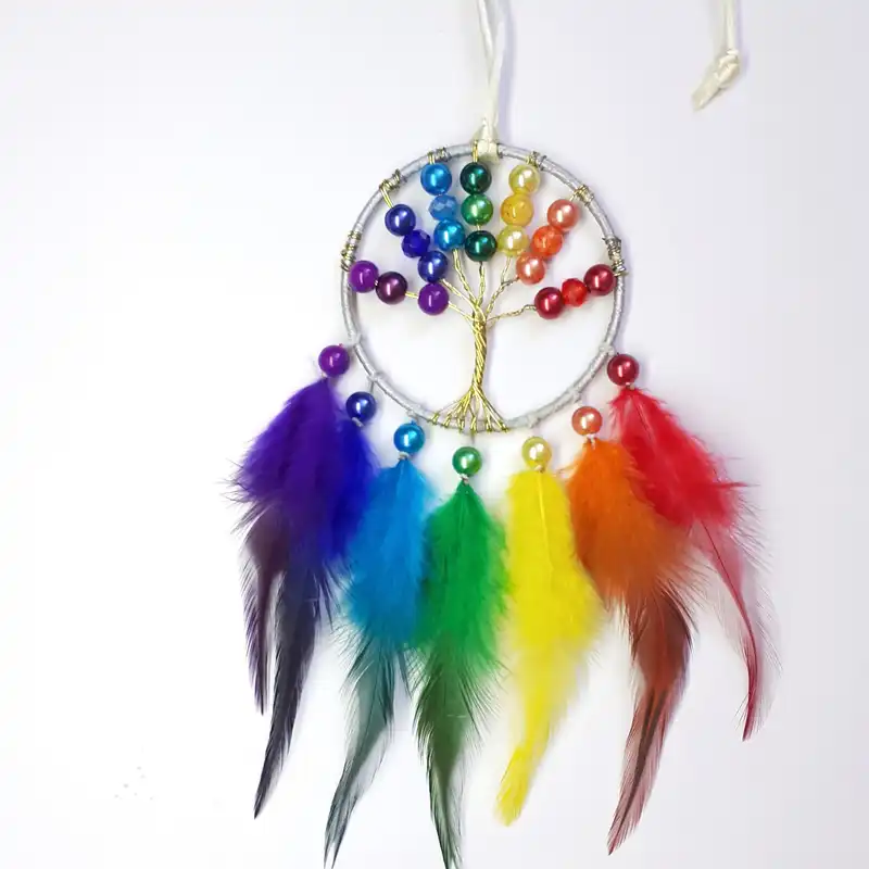 آویز دریم کچر مدل درخت زندگی هفت چاکرا کد Lft007