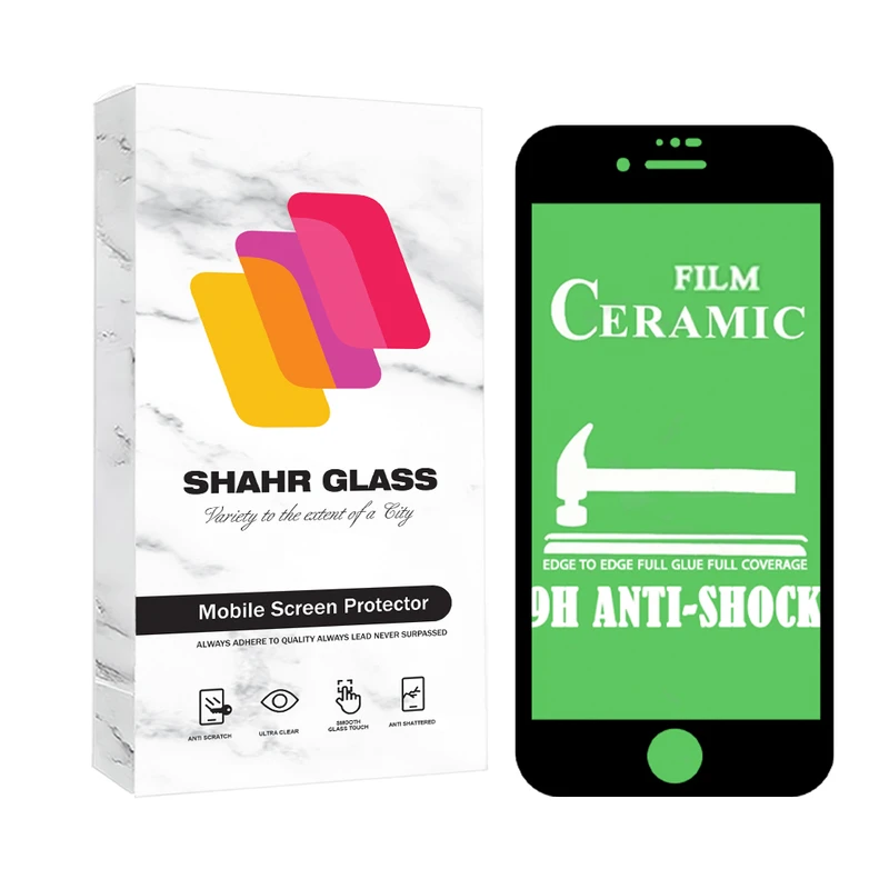 محافظ صفحه نمایش سرامیکی شهر گلس مدل CERCLRSH مناسب برای گوشی موبایل اپل iPhone 8 / 7 / SE 2020 / SE 2022