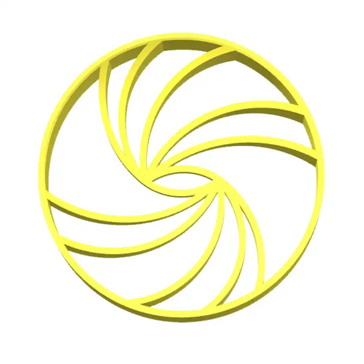 قالب شیرینی مدل نان برنجی سه بعدی کد 414