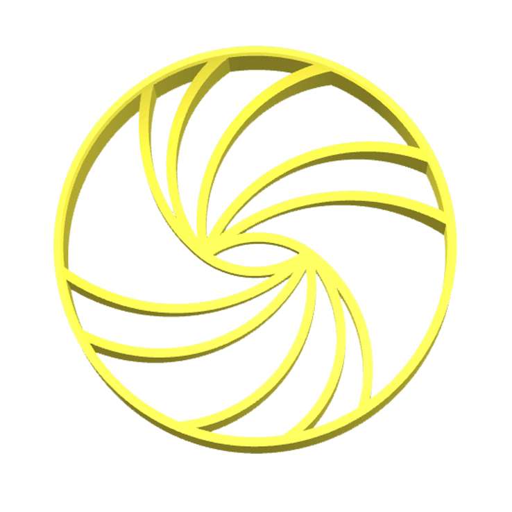 قالب شیرینی مدل نان برنجی سه بعدی کد 414