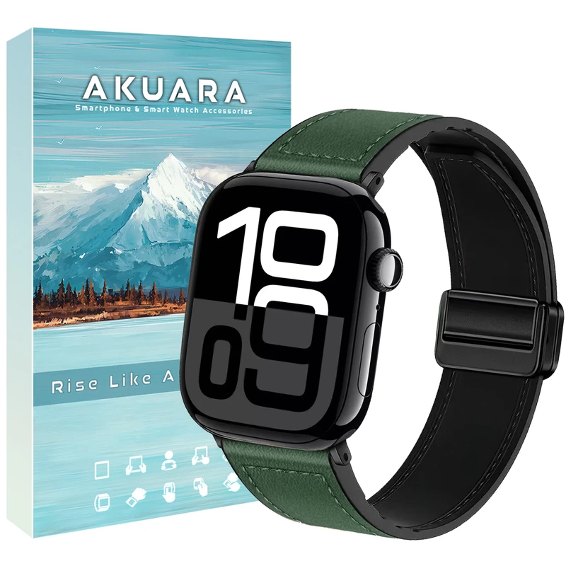 بند آکوآرا مدل MG Leather Sic مناسب برای اپل واچ سری 4/5/6/Se سایز 40 میلیمتری