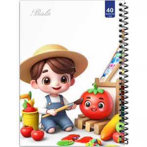 دفتر نقاشی 40 برگ انتشارات بله طرح پسر هنرمند کد A4-K609