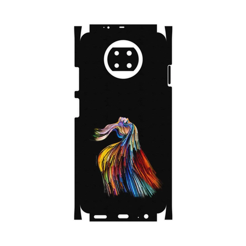 برچسب پوششی ماهوت مدل Rainbow Hair Digital Art-FullSkin مناسب برای گوشی موبایل شیائومی Redmi Note 9T