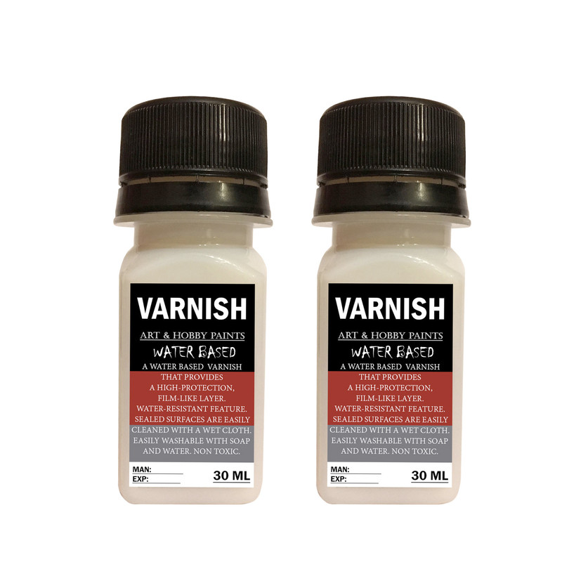 وارنیش مدل water based حجم 30 میلی لیتر مجموعه 2 عددی