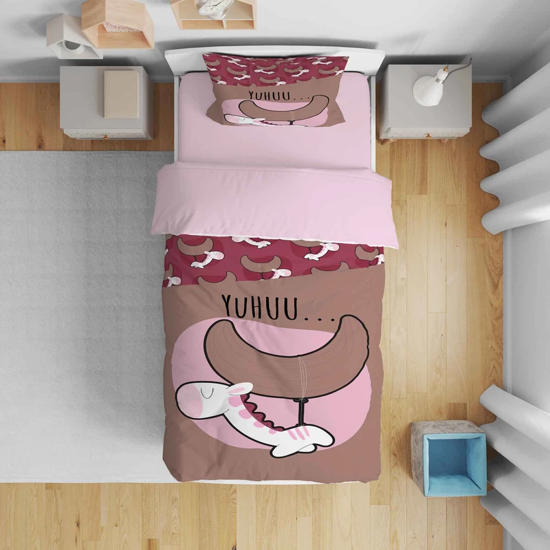 سرویس روتختی مدل کارتونی 5542 تک نفره 5 تکه