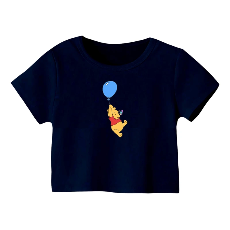 کراپ‌ تی‌شرت آستین کوتاه زنانه مدل پو کد 1