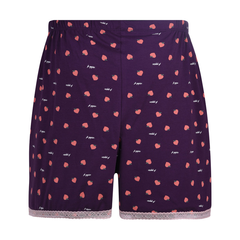 ست تاپ و شلوارک زنانه افراتین مدل هلو کد 6603 رنگ بنفش