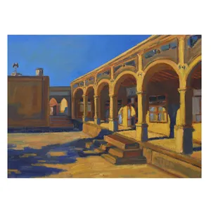 تابلو نقاشی رنگ روغن طرح خانه تاریخی امینی ها مدل MJ008