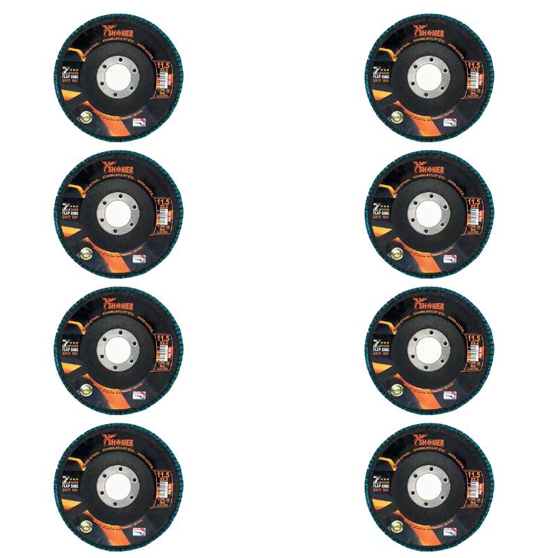 سنباده فلاپ دیسک شومر مدل P120 کد 11.5 بسته 8 عددی