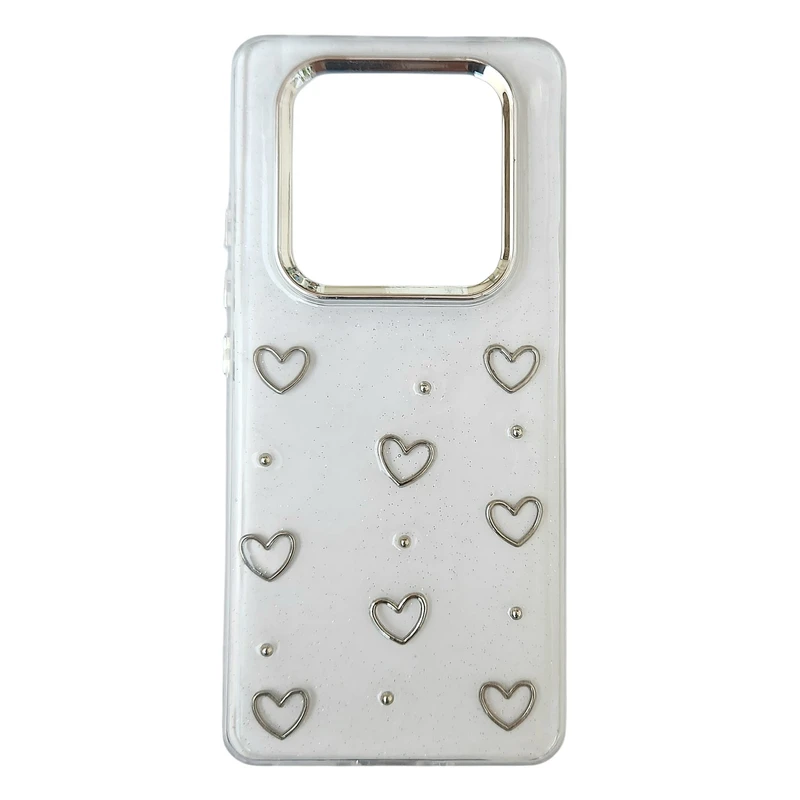 کاور مدل رزینی شاین طرح قلب مناسب برای گوشی موبایل شیائومی Redmi Note 14 Pro 4G 