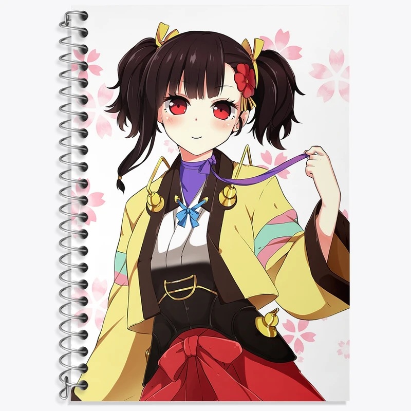 دفتر زبان 50 برگ خندالو مدل سه خط طرح مومی انیمه کابانری (Kabaneri) کد 35996