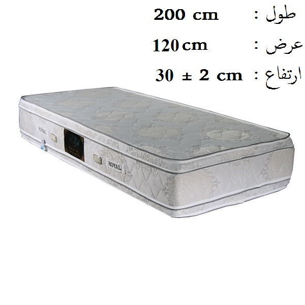 تشک رویال مدل مدیکال سوپر طبی‌ فنری کد M10P یک نفره سایز 200 × 120 سانتی‌ متر