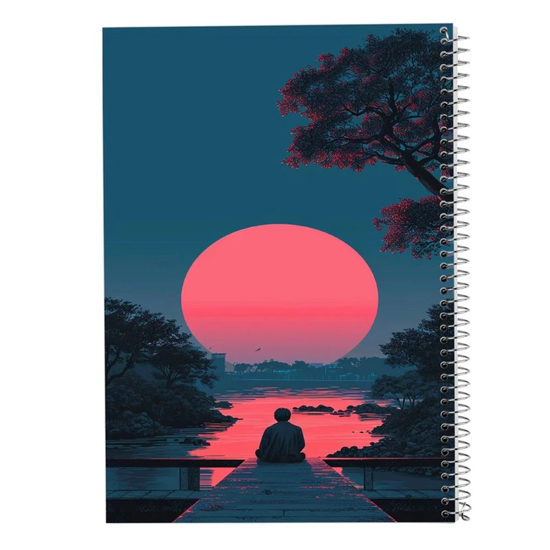 دفتر ژورنال نویسی 50 برگ مدوپد مدل نقطه ای طرح ماه کد DF15509