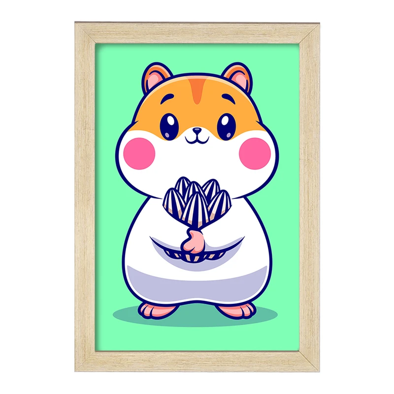 تابلو خندالو مدل حیوانات بامزه همستر کد 29680