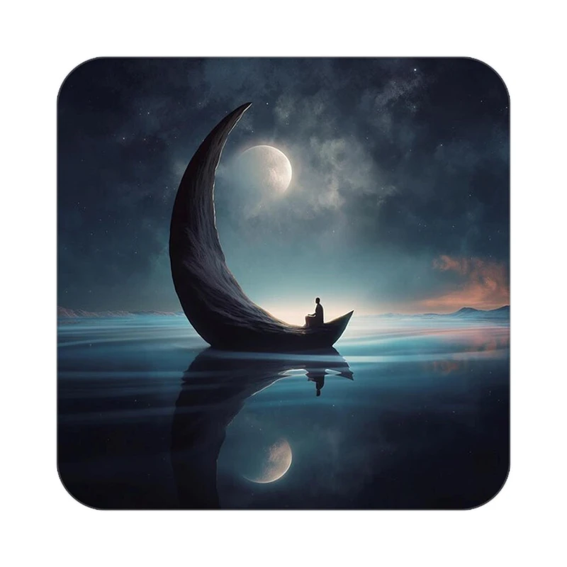 زیر لیوانی کاکتی طرح ماه و ستاره مدل mp52714