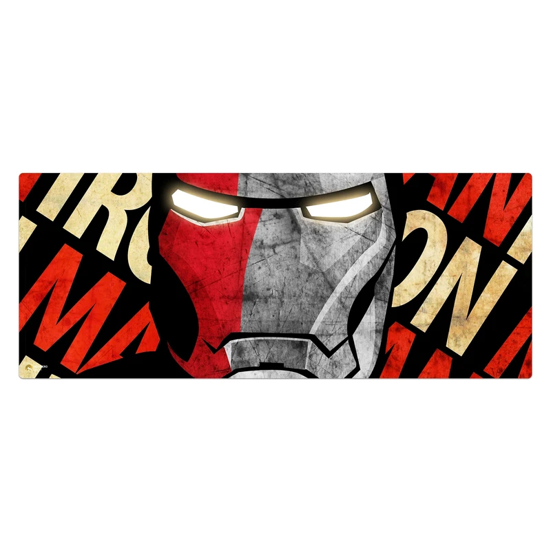 ماوس پد هومرو مدل HX264 طرح مرد آهنی Iron Man سایز 40x100 سانتی‌متر