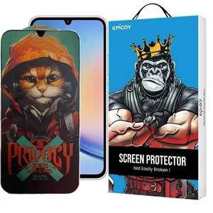 Epicoy Privacy Hoodie Cat Screen Protector For Samsung Galaxy A24 4G/A25/A15 4G/5G /F34