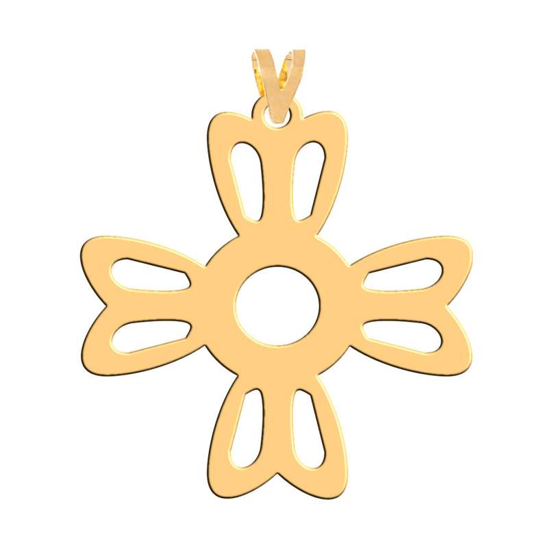 آویز گردنبند طلا 18 عیار زنانه فرشته مدل اسلیمی WNL-000091