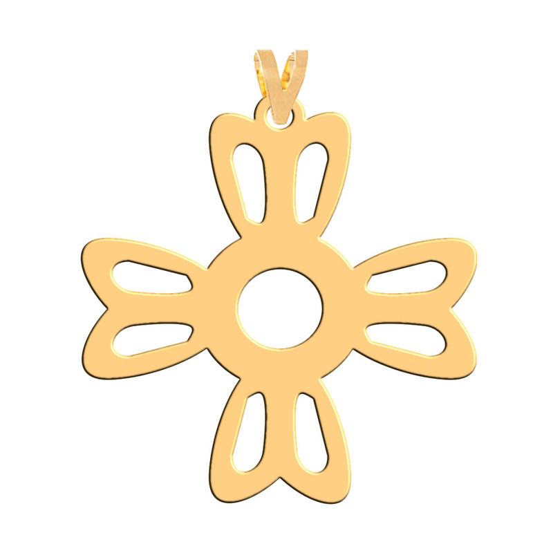 آویز گردنبند طلا 18 عیار زنانه فرشته مدل اسلیمی WNL-000091