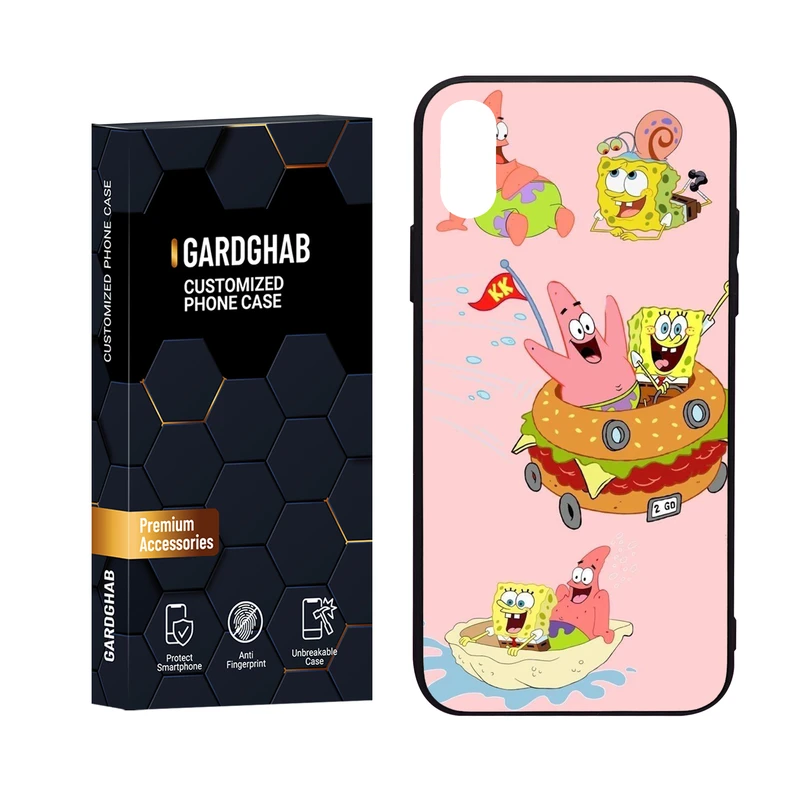 کاور گارد قاب مدل پشت گلس فانتزی مناسب برای گوشی موبایل اپل iPhone X/Xs