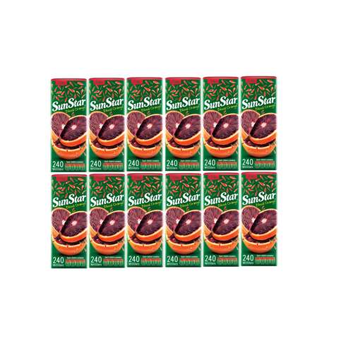 آبمیوه پرتقال توسرخ سان استار - 240 میلی لیتر بسته 12 عددی