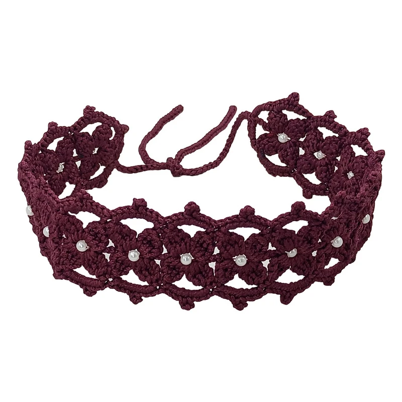 هدبند زنانه مدل گیپوری مروارید کد 0111440