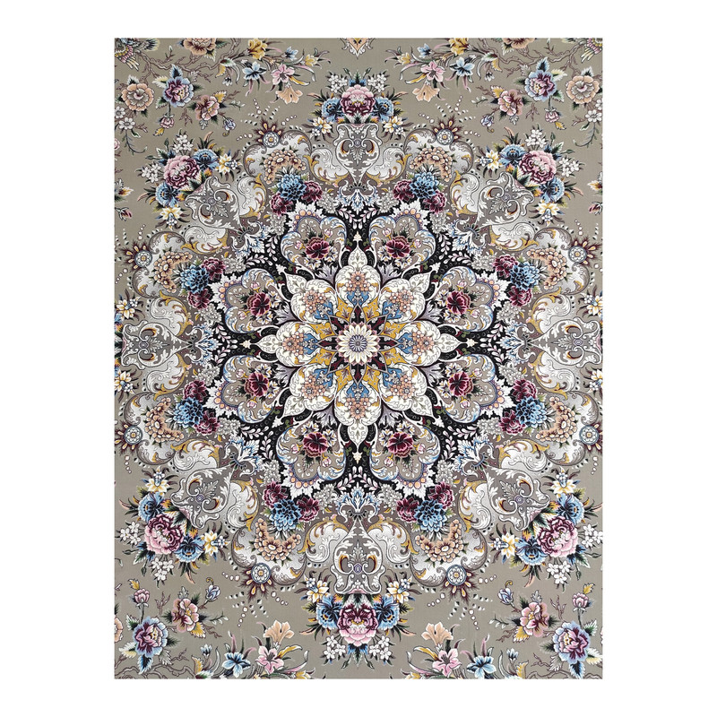 فرش ماشینی فرش مشهد کد 817255 زمینه نسکافه ای