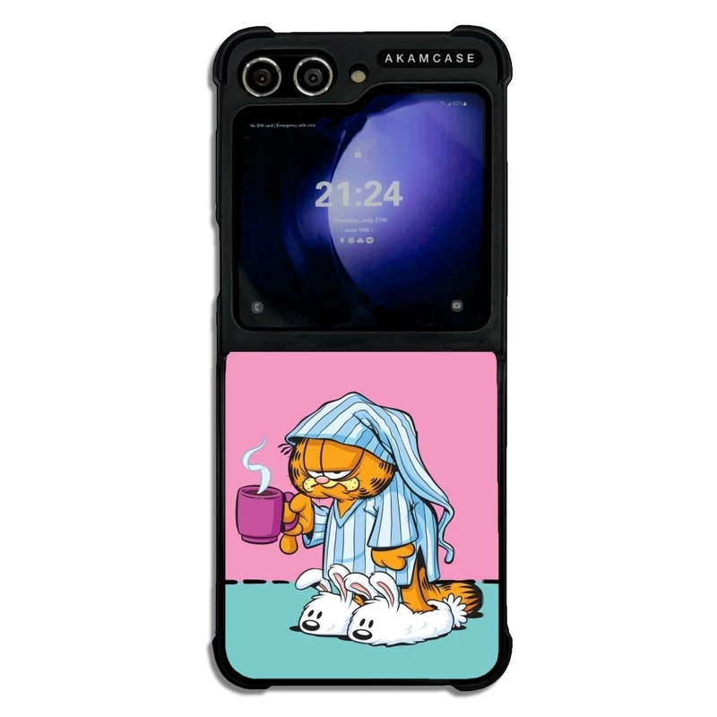 کاور آکام مدل AMC-WSGZFLIP5-GARFIELD14 مناسب برای گوشی موبایل سامسونگ Galaxy Z Flip 5