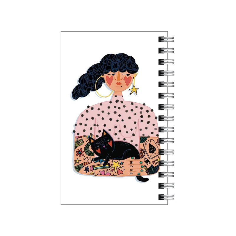 دفترچه یادداشت مدل to do list طرح دخترستاره ای و پیشی کد 1308167