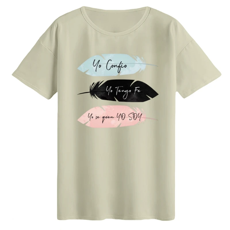 تی‌شرت لانگ آستین کوتاه زنانه مدل نوشته پر