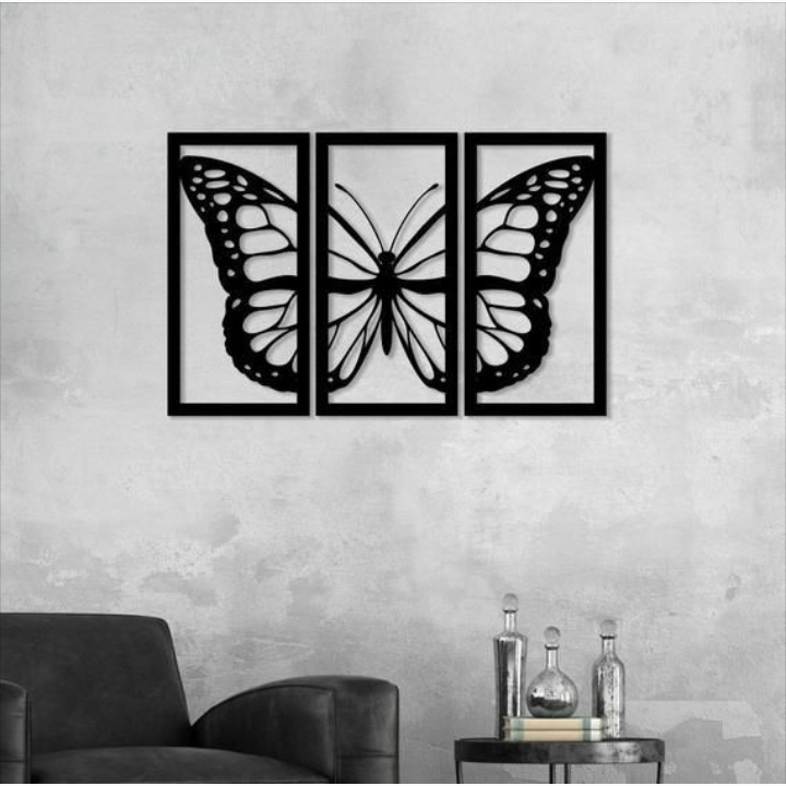 دیوارکوب آتریکس مدل butterfly کدST12 مجموعه ۳ عددی