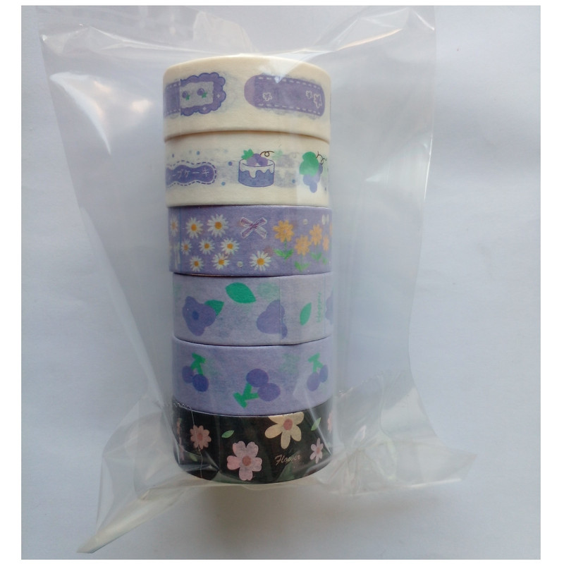 چسب نواری مدل واشی کد 103P عرض 1.5 سانتی متر مجموعه 6 عددی