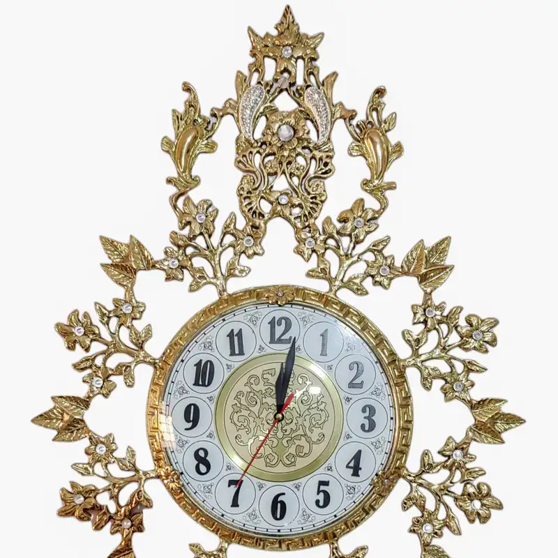 ساعت برنجی مدل گلبرگ