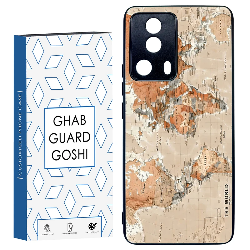 کاور قاب گارد گوشی طرح نقشه کد TPU-081 مناسب برای گوشی موبایل شیائومی Mi 13 Lite