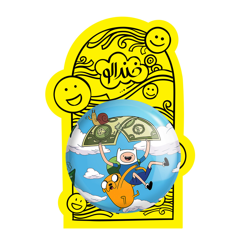 آینه جیبی خندالو مدل جیک و فین وقت ماجراجویی Adventure Time  کد 20857