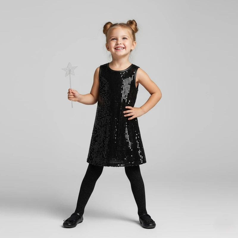 پیراهن بدون آستین یقه گرد دخترانه مدل Bl70