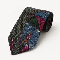 کراوات مردانه مدل طرحدار برجسته دریاچه کد 28