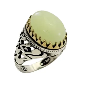 انگشتر نقره مردانه مدل گوهر شب تاب کد 4502399