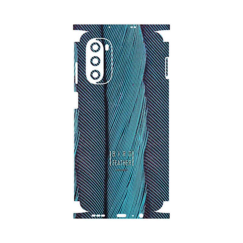 برچسب پوششی ماهوت مدل Turquoise feathers-FullSkin مناسب برای گوشی موبایل موتورولا Moto G52