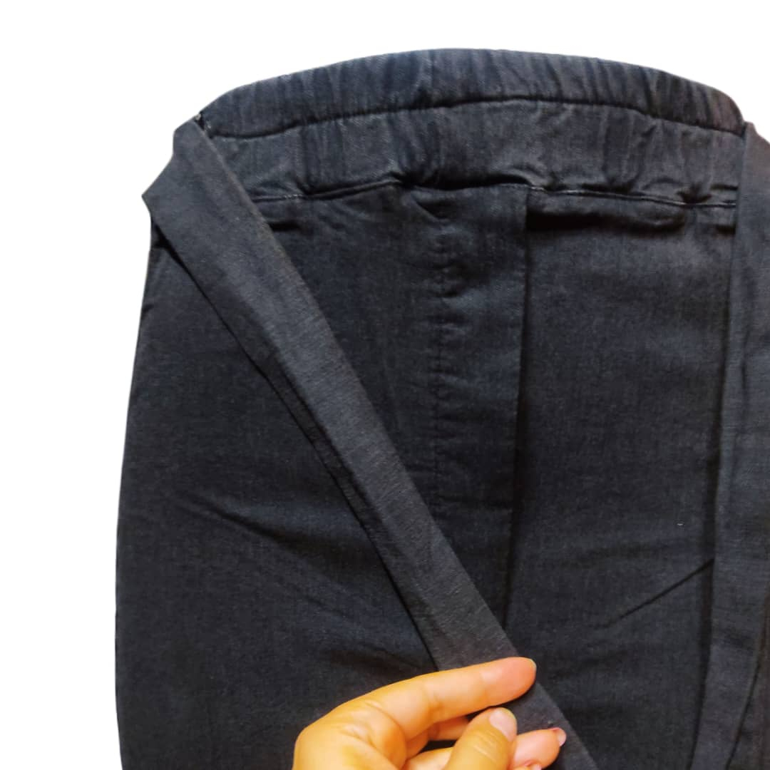 شلوار جین زنانه مدل نیم بگ نیل